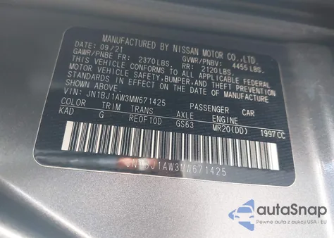 2021 Nissan Rogue Sport S Awd Xtronic Cvt from USA, damaged, VIN JN1BJ1AW3MW671425